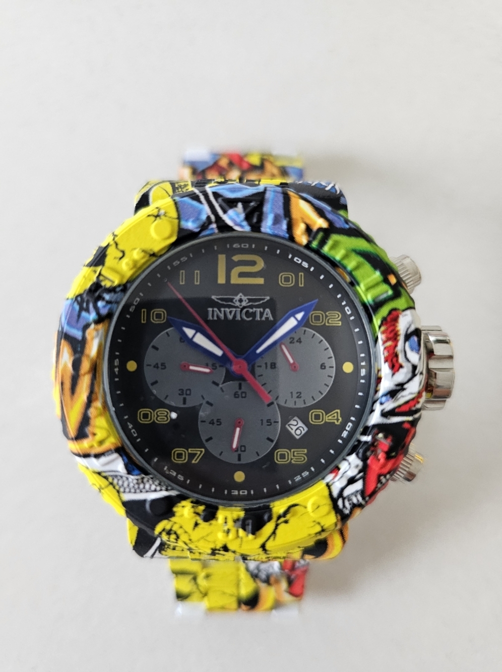 NEW Invicta Pro Diver Multicolor Graffiti Chronograph 52mm Watch Model 35774